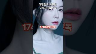 한국 유튜버 구독자 top10 (24년기준) #사사맨