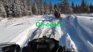 650 Day Off. This is What I Did. OFSC Snowmobile Winter Trails. Ski Doo MXZ TNT.  Snow. FPV  4K