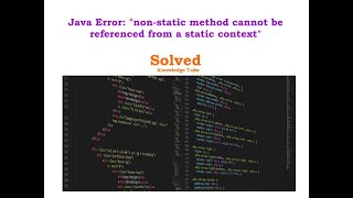 non static method cannot be referenced from a static context error in java