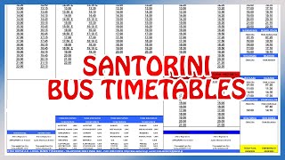 Santorini BUS TIMETABLES : Where to find them & How to read them