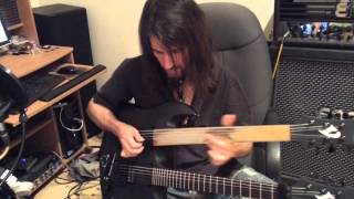 Bumblefoot recording fretless guitar solo to \