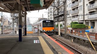 東武東上線　50000系(51001編成)快速急行池袋行きとして上板橋駅4番線を通過するシーン　10両