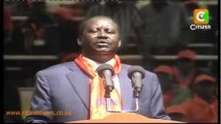 ODM Nominates Odinga As Its Flag Bearer