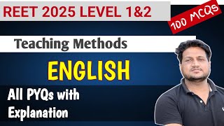 TEACHING METHODS || REET ENGLISH LEVEL 1\u00262 || LANGUAGE 1st \u0026 2nd || English Pedagogy