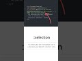 Use this tailwind class to style your text selections #coding #code #tailwindcss #webdevelopment