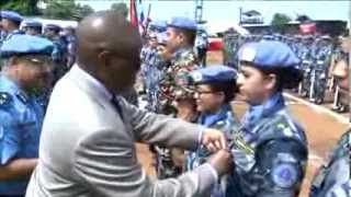 SRSG Landgren awards Nepal FPU troops UN Peacekeeping Medals