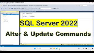 SQL Alter and Update commands practical on SQL Server 2022 | SQL Basic Command Tutorials