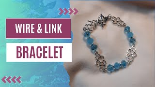 How to make a blue heart bracelet