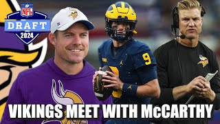 Minnesota Vikings Met with Michigan QB JJ McCarthy at the NFL Combine
