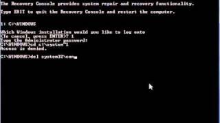 System Restore Using the Recovery Console in Windows XP