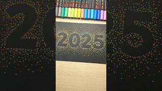 🎉Creative Idea for #2025 #frontpage #art #markers #drawing black paper #journal