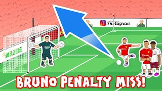 😂BRUNO PENALTY MISS!😂 (Man Utd vs Aston Villa 0-1 2021 Fernandes Chant Magnifico Song)