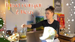 VLOG Ölmalerei - Pinsel reinigen, Kunstschul-Alltag und Neuigkeiten aus meinem Atelier