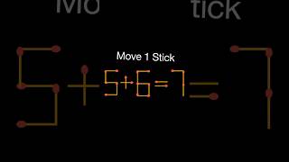 Move 1 matchstick to make equation correct | math puzzle #matchstick #matchsticks #shorts
