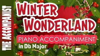 WINTER WONDERLAND Christmas Piano Accompaniment [Karaoke Lyrics in CC]