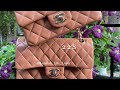 Chanel 22S Caramel Classic Flap vs 21P Caramel Mini Rectangular