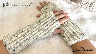 Comment faire des mitaines au crochet facile spécial débutant #loupassion  #crochetdebutant #croche