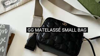 Gucci Matelasse small crossbody bag | unboxing| what’s in my bag | luxury handbags