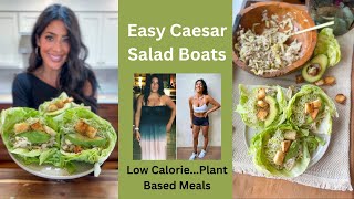 Easy Caesar Salad Boats / Low Calorie / Plant Based