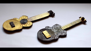 Quilled Miniature Guitar/ Quilled Guitar/ Quilled Instrument