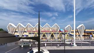 proposed 3d walkthrough for Kurnool City Railway station