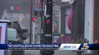 Two shot near busy Mainstrasse Village