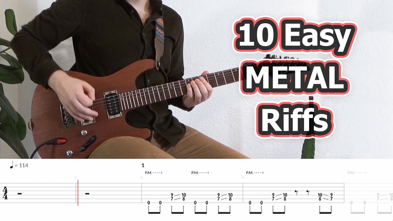 10 Easy Metal Riffs (with Tabs) - YouTube