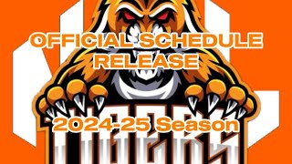 Tigers Schedule Release For The 2024-25 Season!