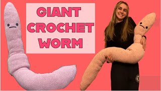 GIANT WORM crochet tutorial! Weird project to make for fun!