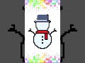 Pixel Snowman say Hi