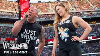 FULL SEGMENT - The Rock and Ronda Rousey confront The Authority: WrestleMania 31 (WWE Network)