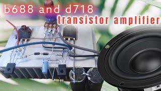 How To Make Simple B688 D718 Transistor Amplifier - Powerful Ultra Bass