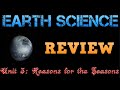 Earth Science Review Video 9: Astronomy Unit 3 - Reasons for the Seasons