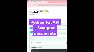 Build FastAPI REST API in Python + Swagger Documentation #shorts #short #viral #infysky #shortvideo