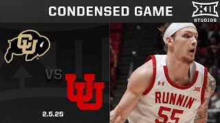 Colorado vs. Utah Condensed Game | 2024-25 Big 12 Men's Basketball