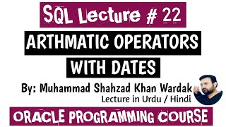 Using Arithmetic Operators with Dates | DateTime functions in SQL | Date Functions | Oracle Tutorial