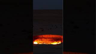 DOOR TO HELL! #didyouknow #factshorts #turkmenistan #travel #fire #unbelievable #amazing