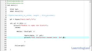 C Programming Language Video Tutorials for Beginners 45 fgets Function with Example
