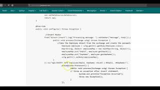 Spring Boot+Apache Camel SQL +Transaction Management Example
