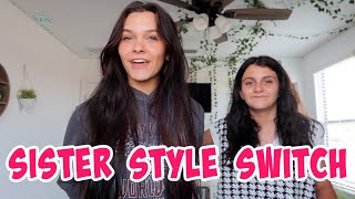 CHANGING MY SISTERS STYLE TO MINE! OUTFIT RATINGS! EMMA AND ELLIE