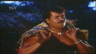 Tiger Prabhakar Funny in forest scene | Putta Hendthi Kannada Movie | Prabhakar Comedy Scenes