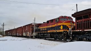 A Long CPKC Mixed Manifest with a mid-DPU Flies Through Cobourg - CPKC 420