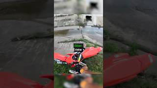 Biker Saved His Bike !😱