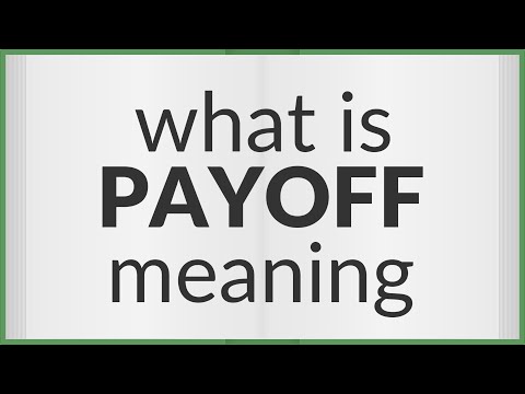 What payoff means?
