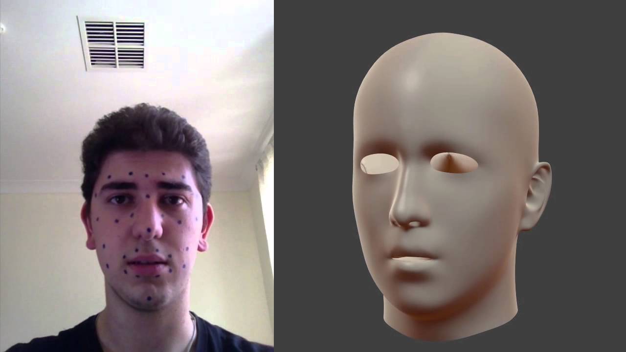 Facial Motion Capture Result With Blender - YouTube