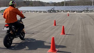 grom 8の字練習　2023.3.12 備北二輪ジムカーナ場