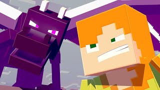 EVIL ENDER DRAGON! Minecraft Animation - Alex and Steve Life