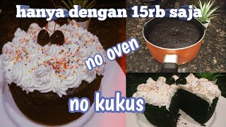 resep brownies panci| modal 15000 tanpa oven,kukus,no mixer cuma pk sendok|aidah sanusi