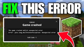 How To Fix Minecraft Java.Lang.NullPointerException Error