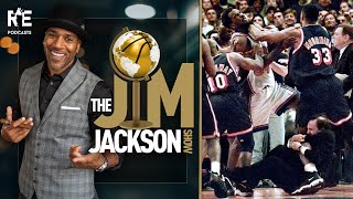 Why Alonzo Mourning Blames Pat Riley for the Jeff Van Gundy Leg Grab Incident | The Jim Jackson Show